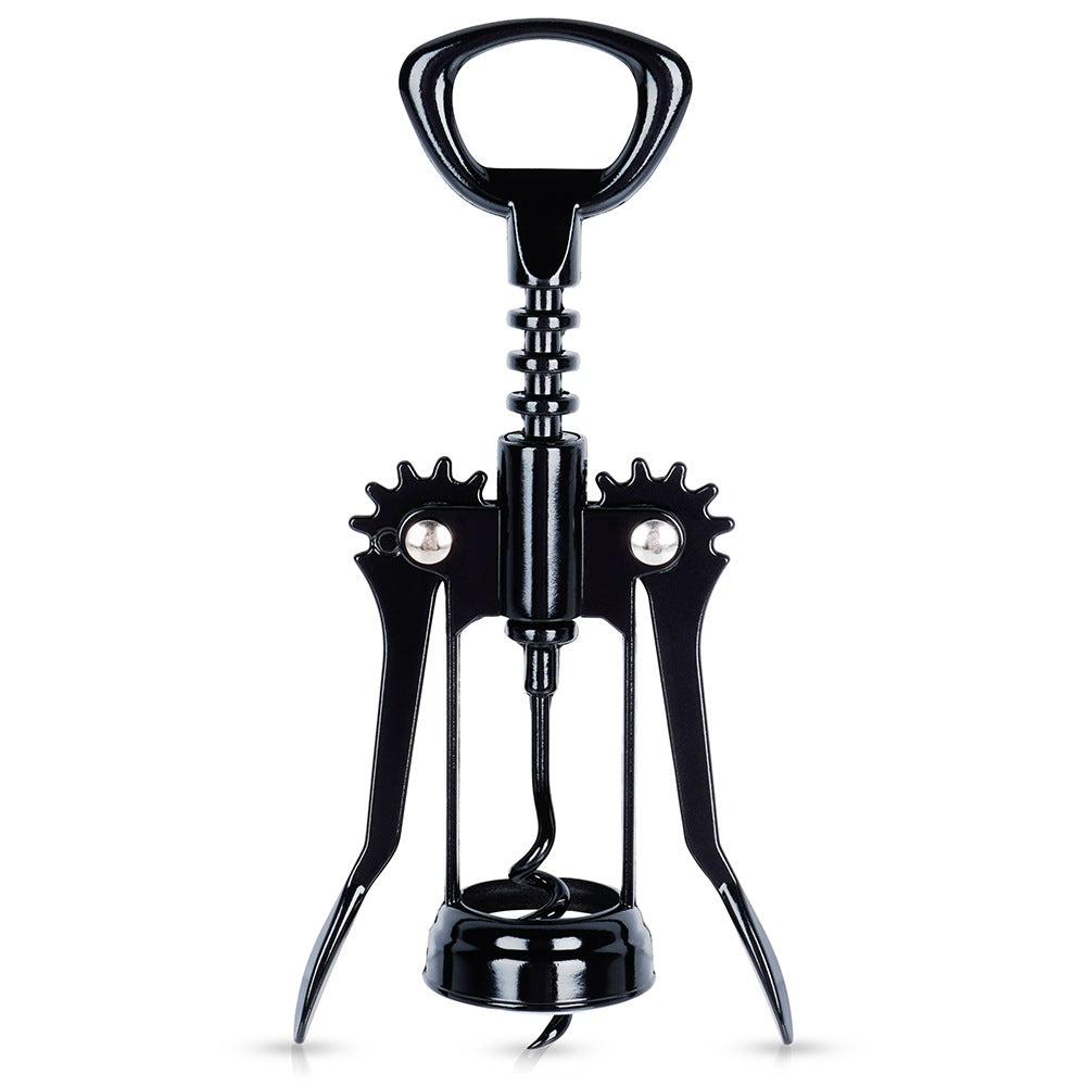 Wine corkscrew metal black 16 cm