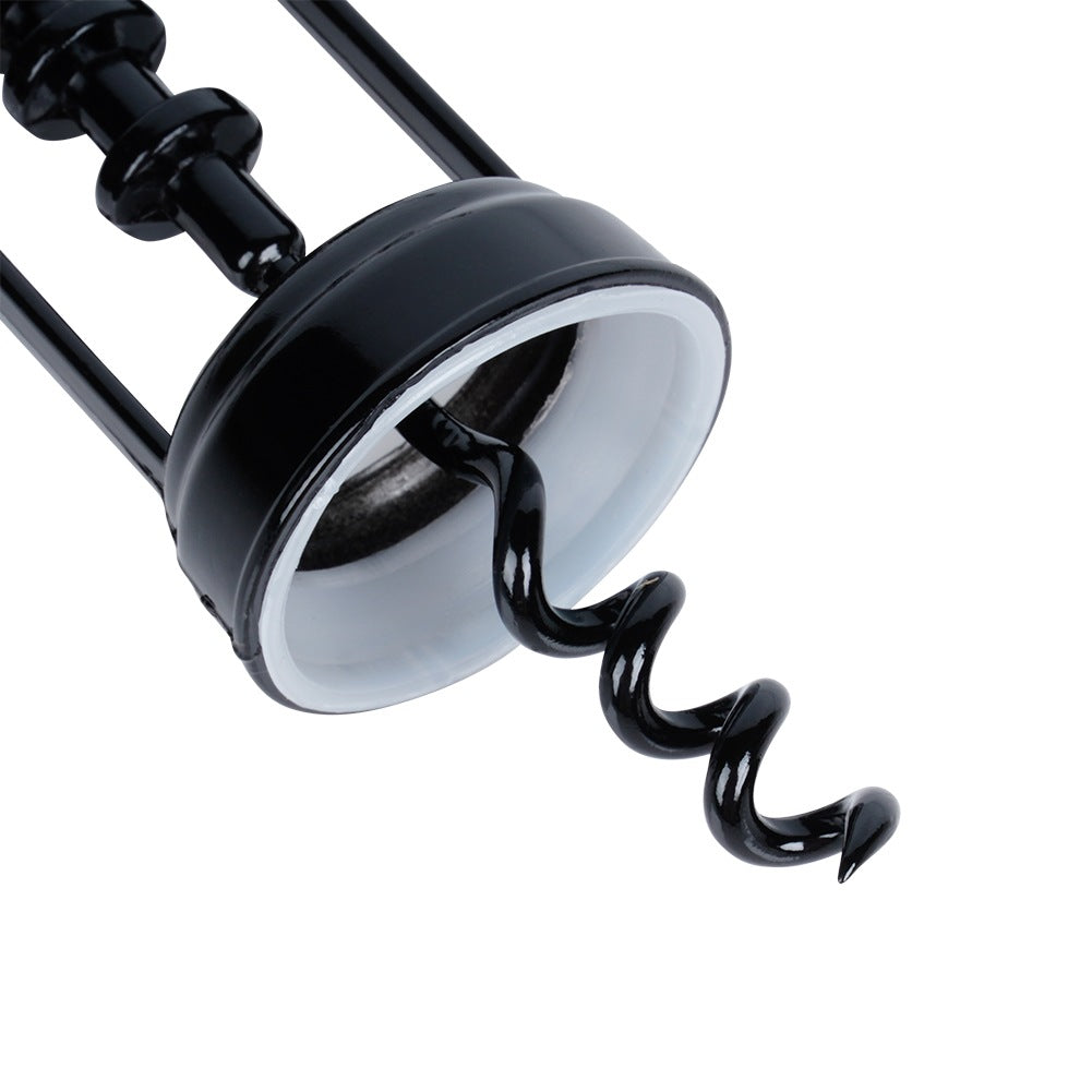 Wine corkscrew metal black 16 cm