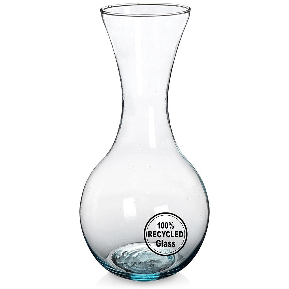 Wine decanter 1.5 liters - Recycled Glass with Blue Tinting