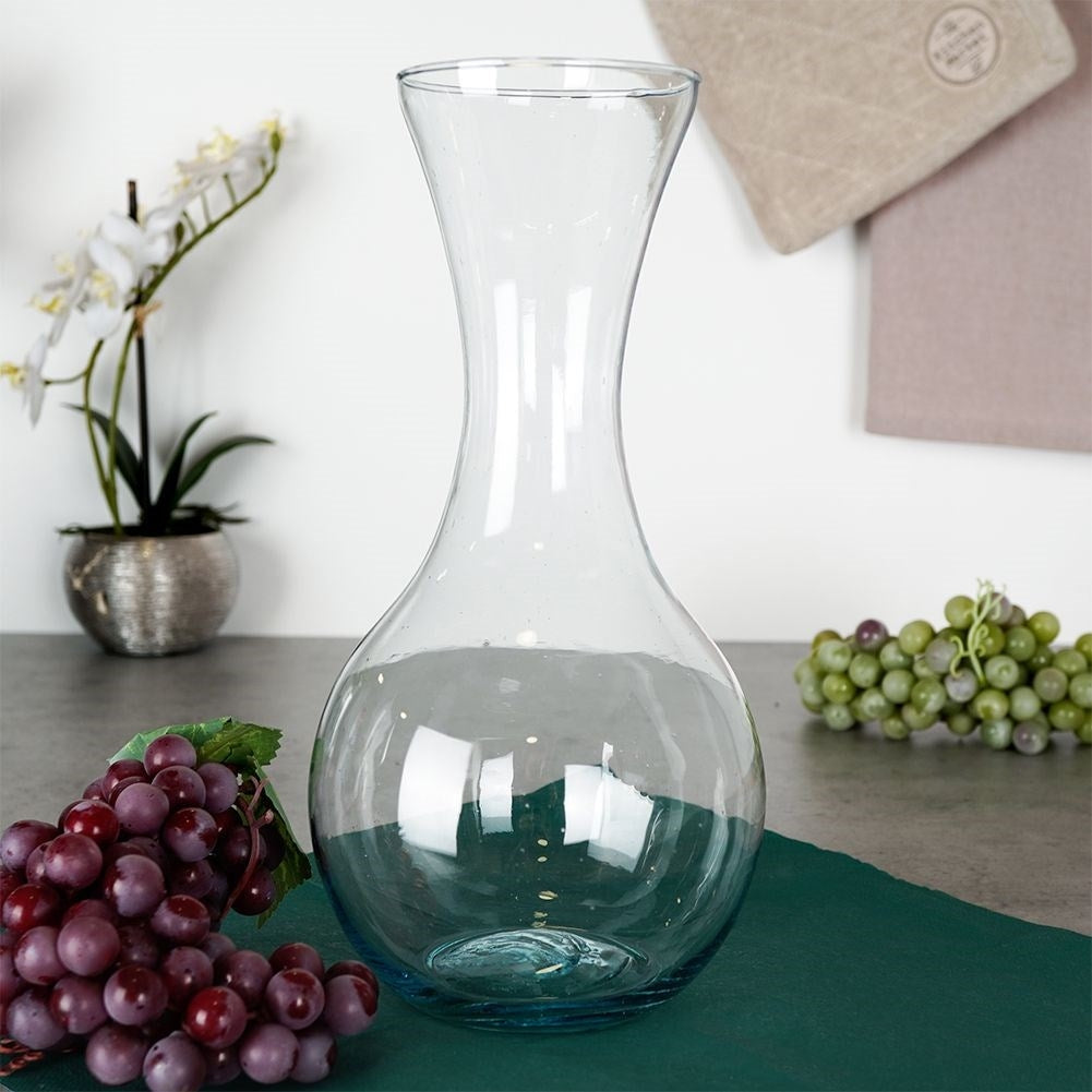Wine decanter 1.5 liters - Recycled Glass with Blue Tinting