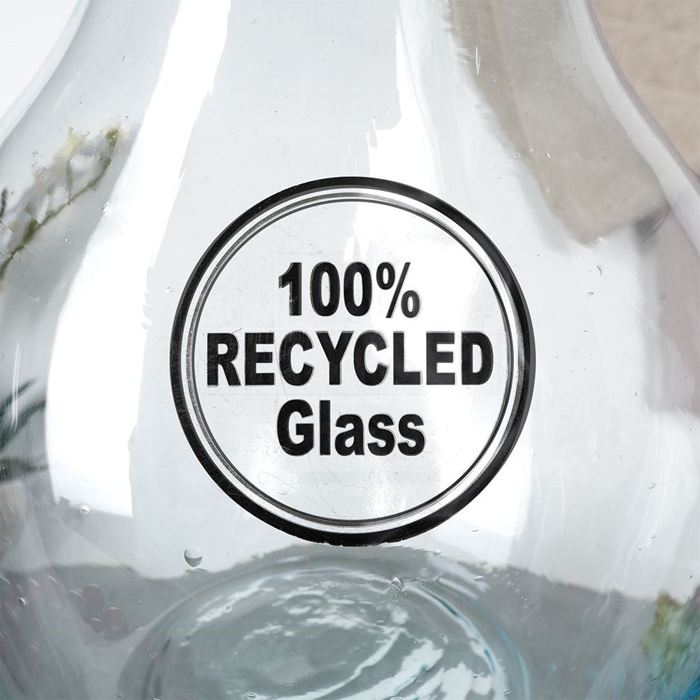 Wine decanter 1.5 liters - Recycled Glass with Blue Tinting