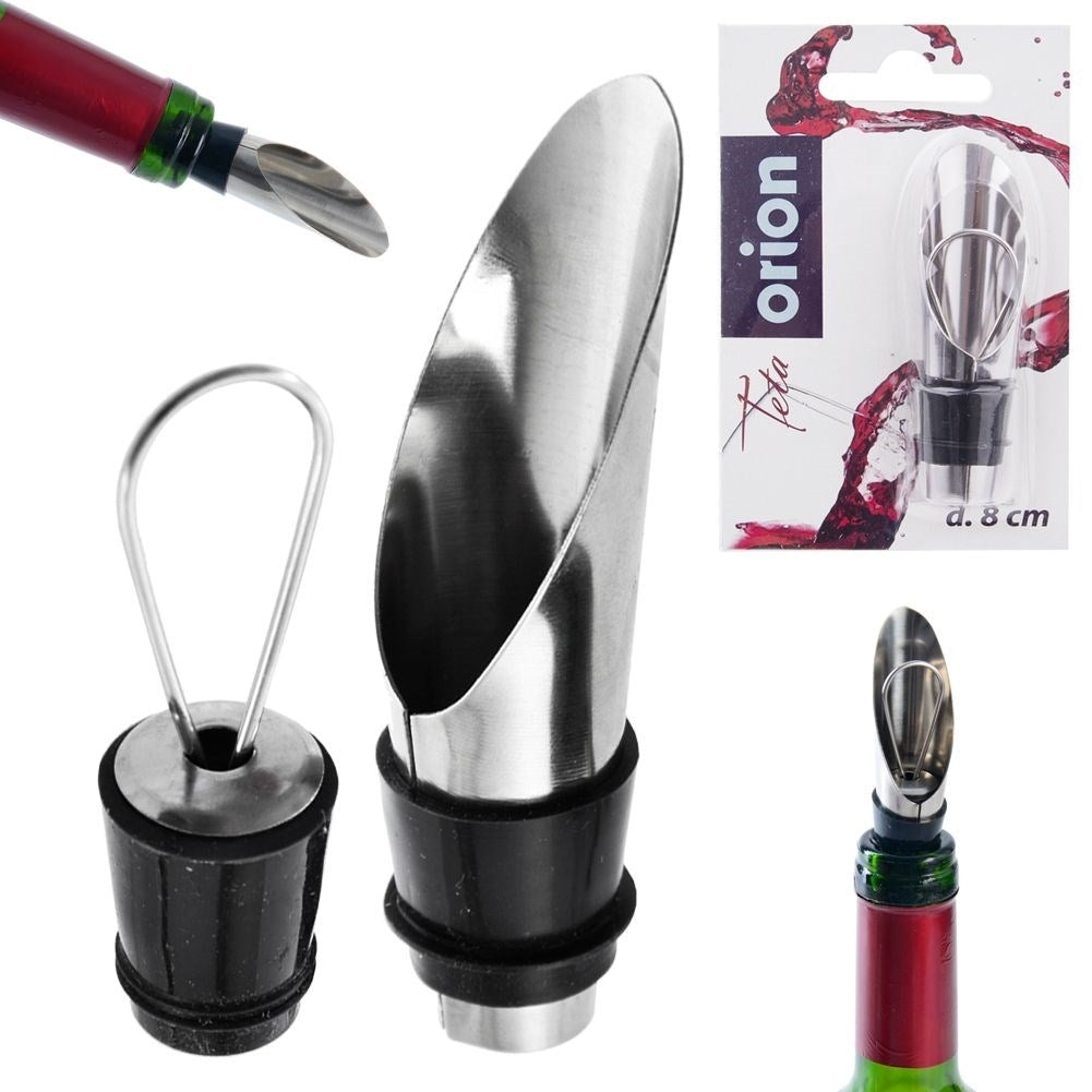 Wine decanter with stainless steel cork for standard bottles