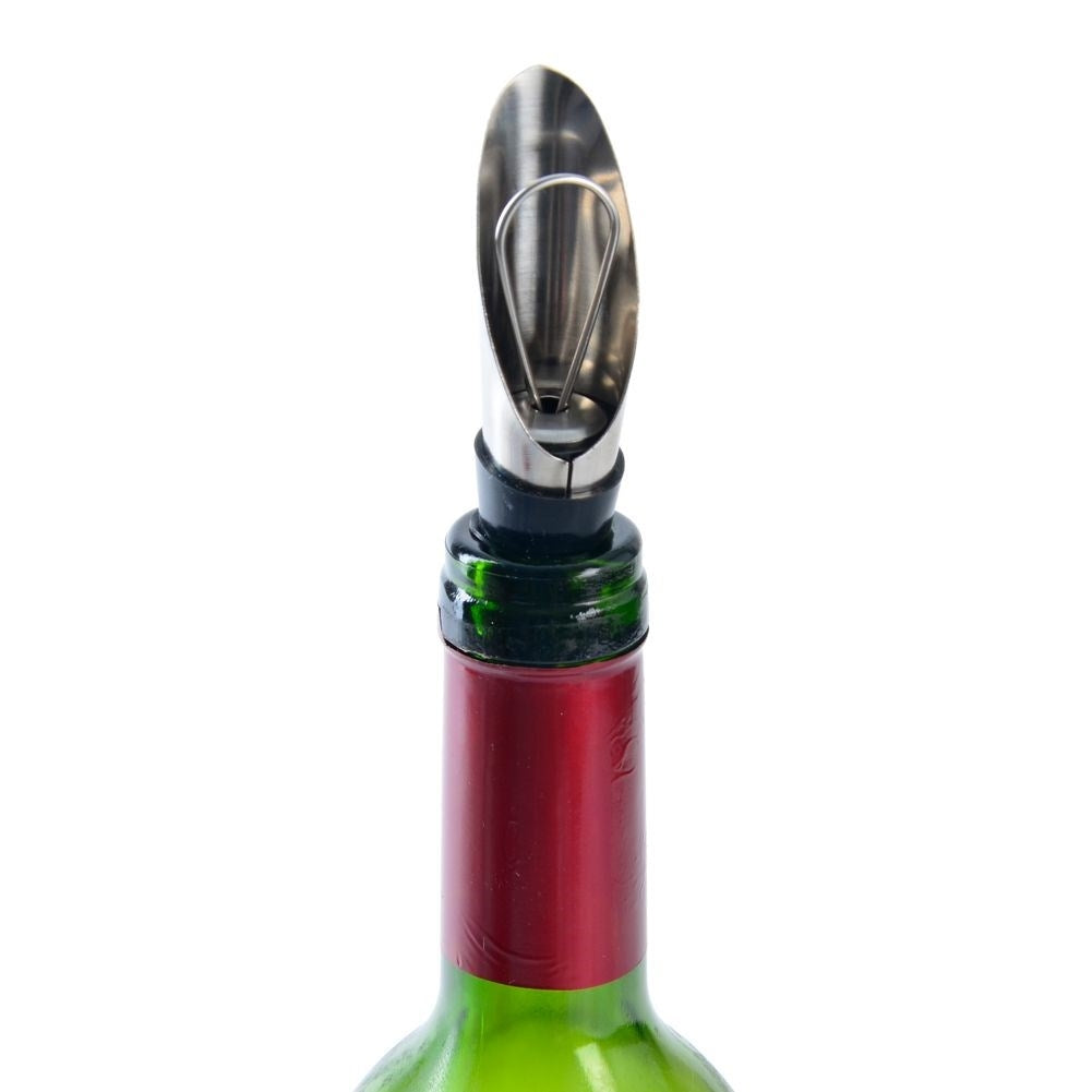 Wine decanter with stainless steel cork for standard bottles