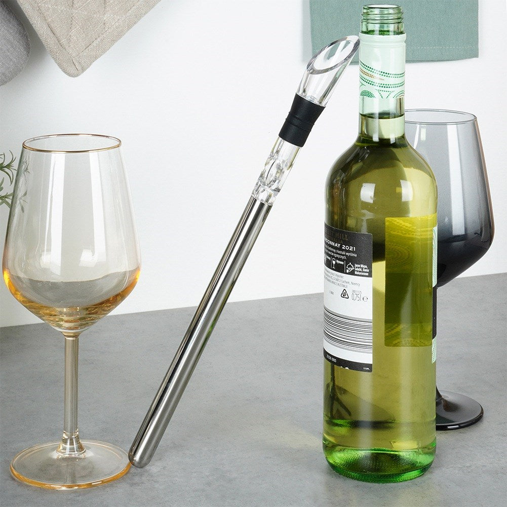 Wine dispenser with cooling insert, steel, 32 cm