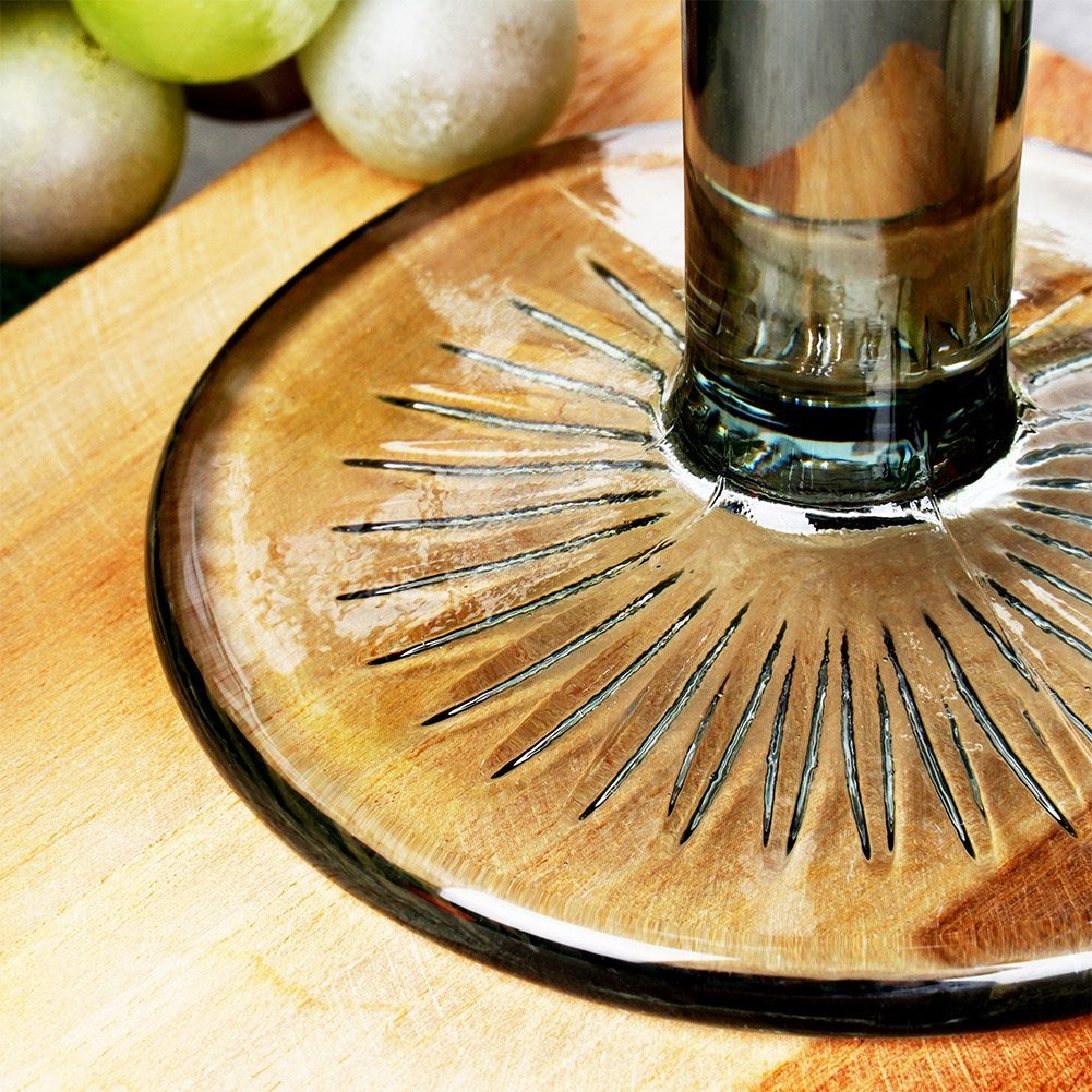 Wine glass black glass 270 ml