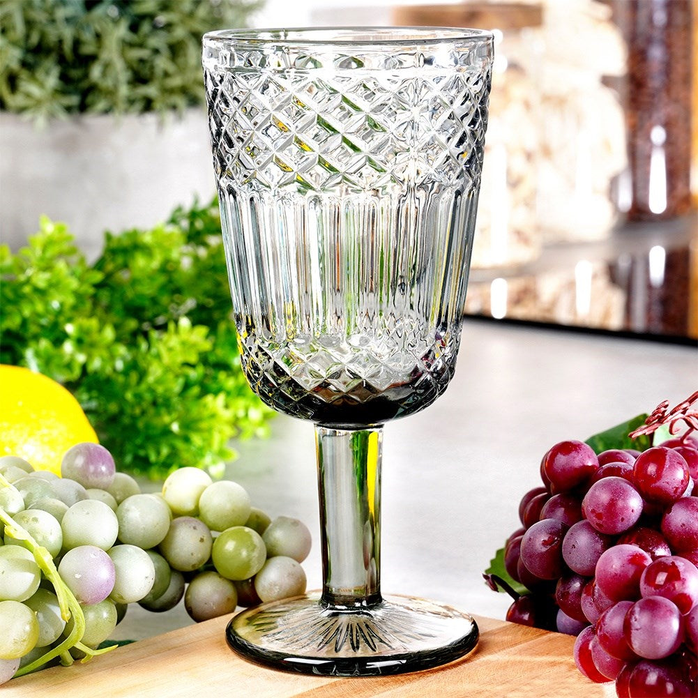 Wine glass black glass 270 ml