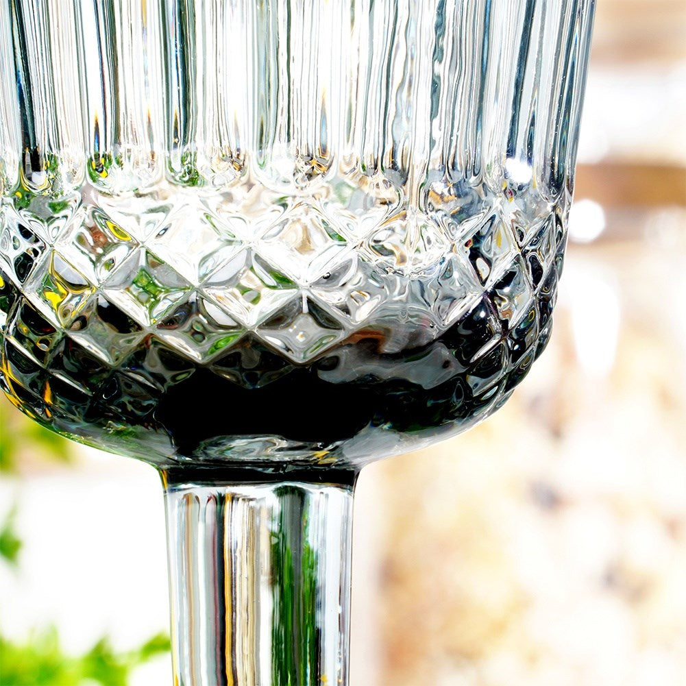 Wine glass black glass 270 ml