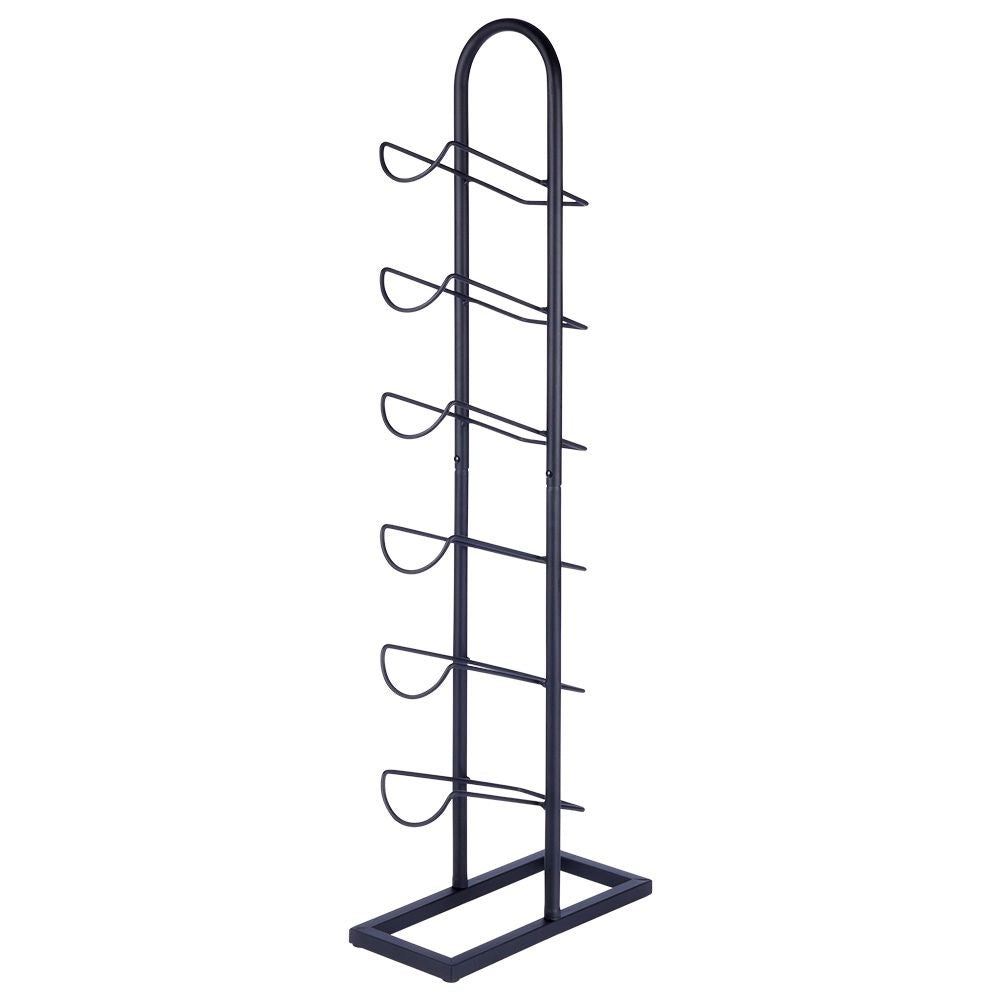 Wine rack for 6 bottles in black metal and LOFT style