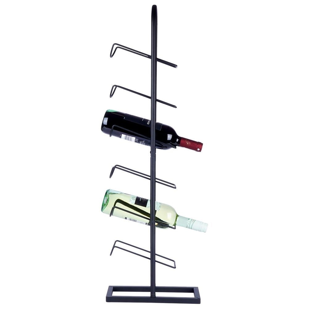 Wine rack for 6 bottles in black metal and LOFT style