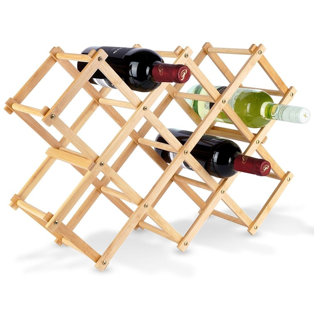 Wine rack in Bamboo - Space for 10 Bottles