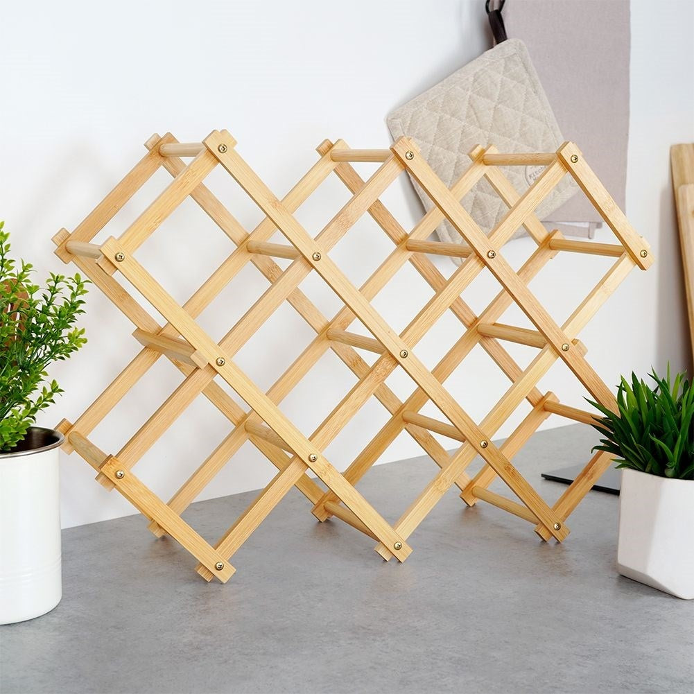 Wine rack in Bamboo - Space for 10 Bottles