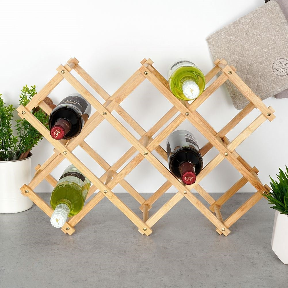 Wine rack in Bamboo - Space for 10 Bottles