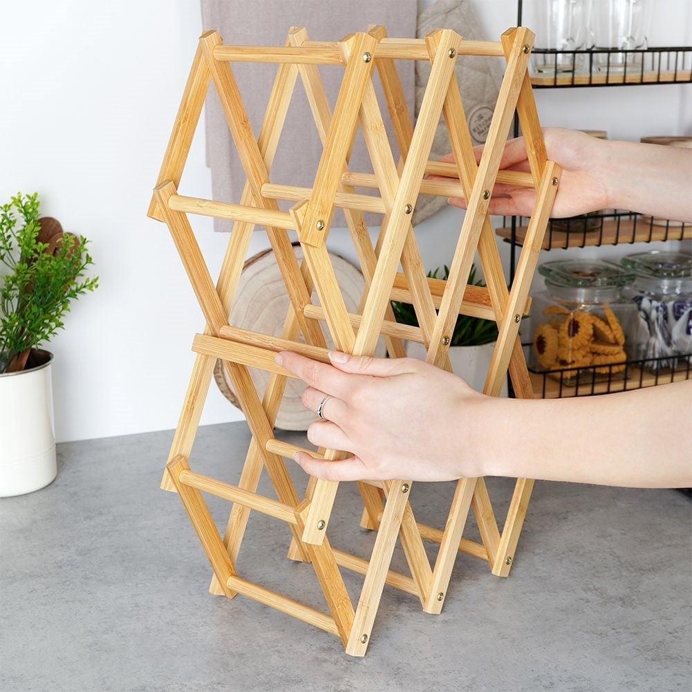 Wine rack in Bamboo - Space for 10 Bottles