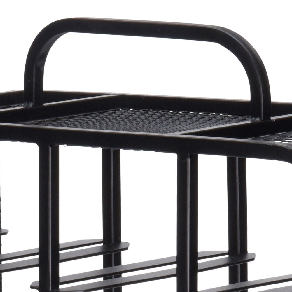 Wine rack metal black 20 bottles 45x63 cm