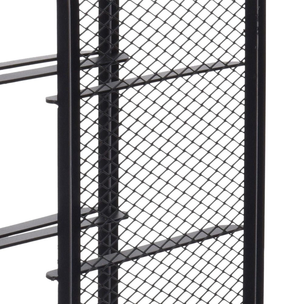 Wine rack metal black 20 bottles 45x63 cm