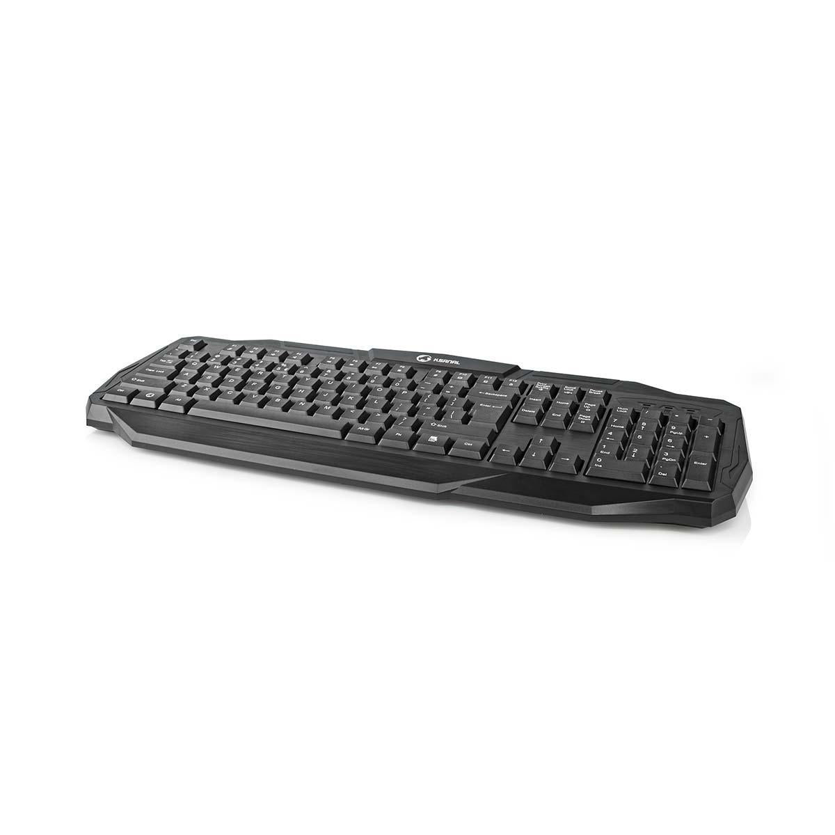 Wired Gaming Keyboard | USB 2.0 | Membrane keys | LEDs | US International | US Layout | USB Power | Power cable length: 1.50 m | Game