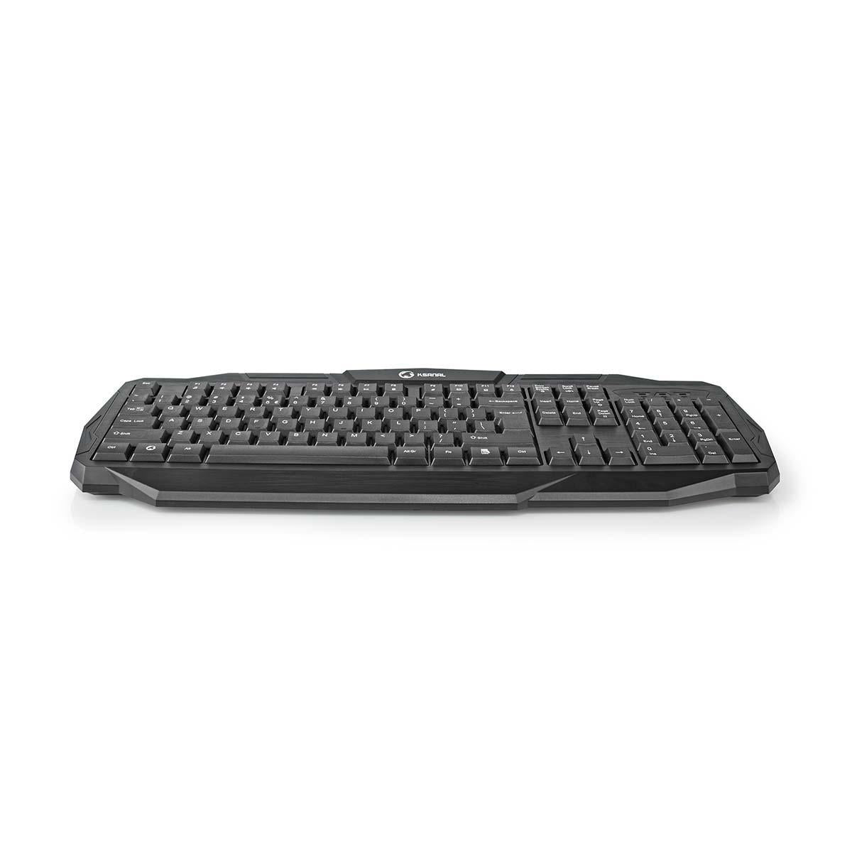 Wired Gaming Keyboard | USB 2.0 | Membrane keys | LEDs | US International | US Layout | USB Power | Power cable length: 1.50 m | Game