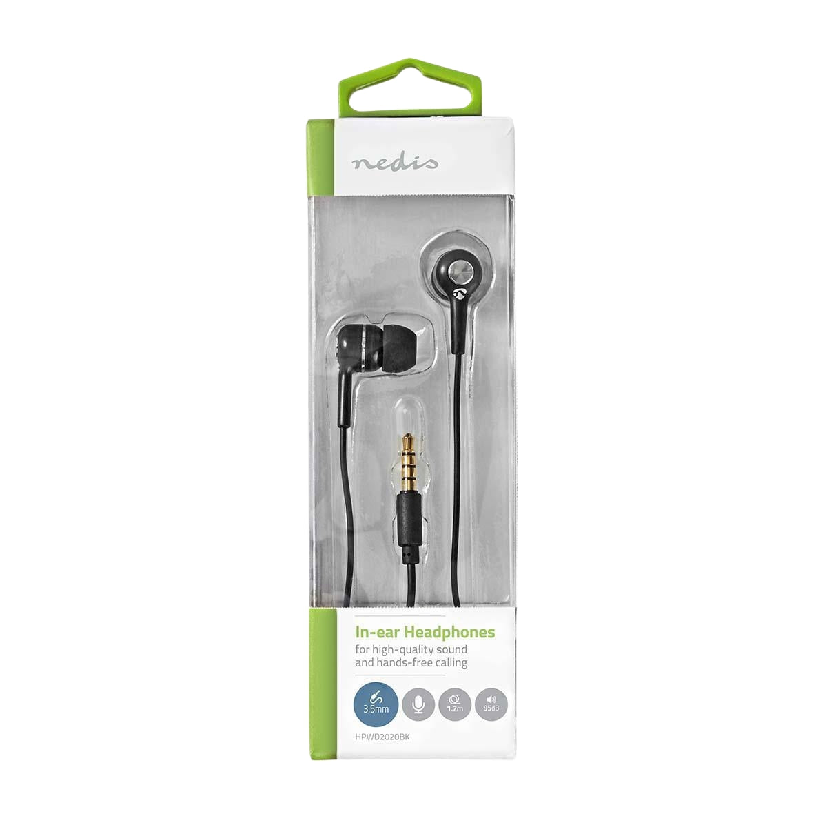 Wired Headphones | 3.5 mm | Cable length: 1.20 m | Built-in microphone | Volume Control | Silver / Black