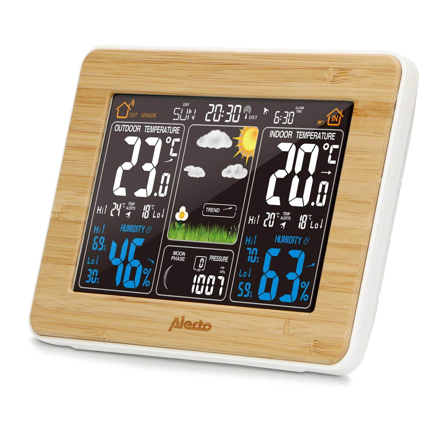 Wireless Bamboo Weather Station with Indoor/Outdoor Sensor