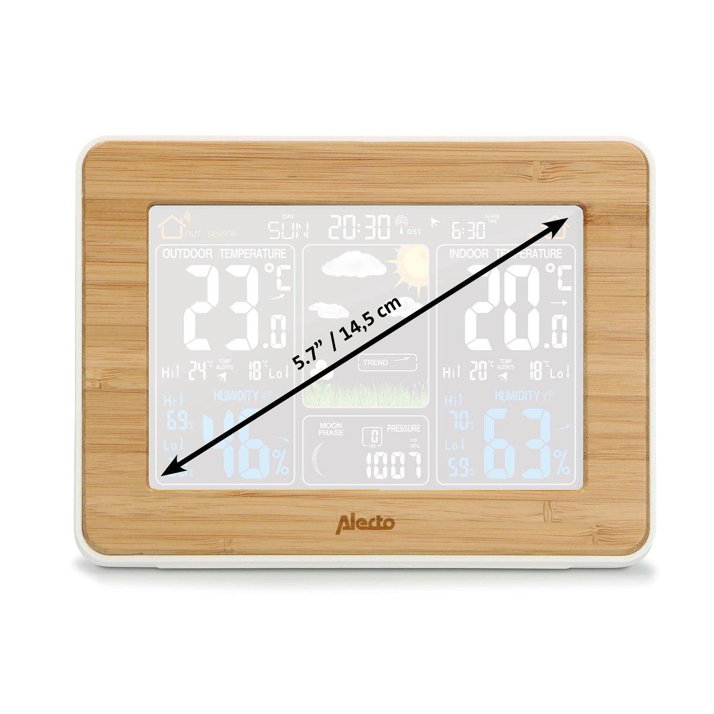 Wireless Bamboo Weather Station with Indoor/Outdoor Sensor