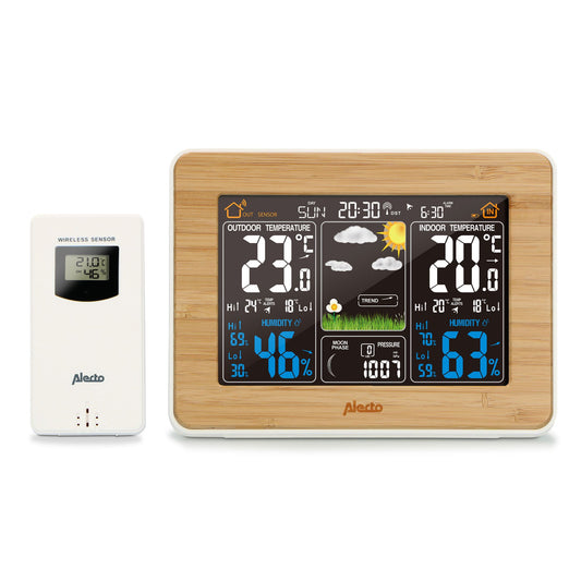 Wireless Bamboo Weather Station with Indoor/Outdoor Sensor