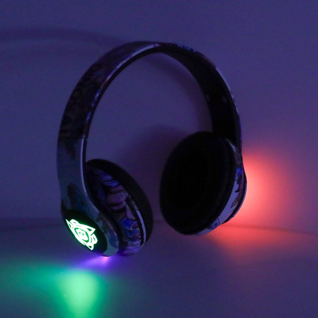 Wireless Bluetooth Over-Ear Headphones – RGB, Mic, MicroSD