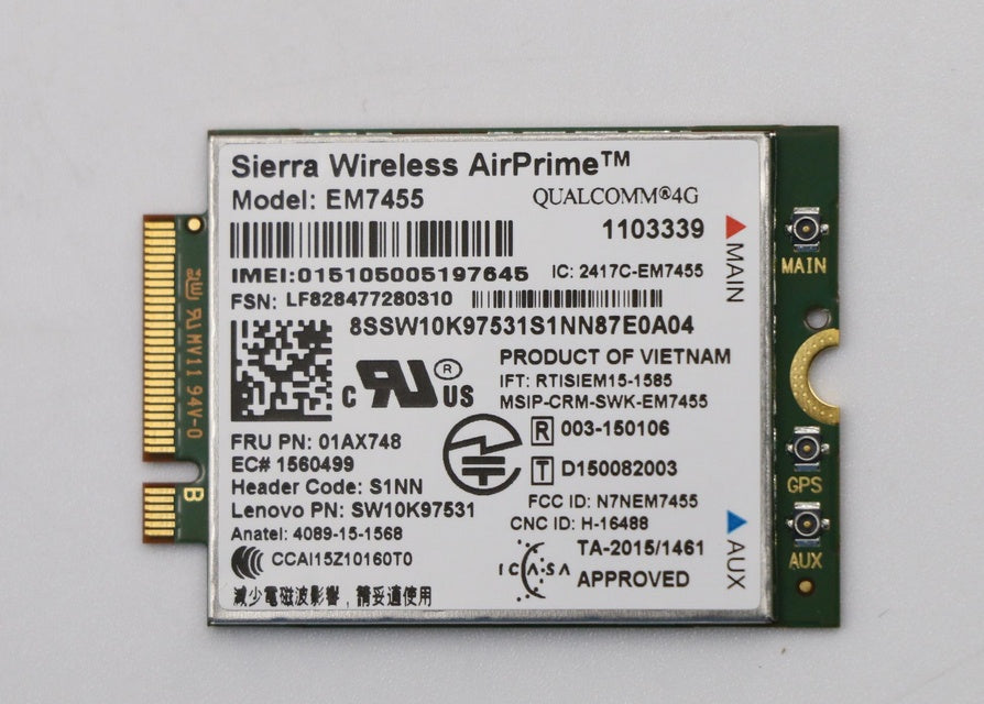 Wireless, CMB, SIE, EM7455 RV2