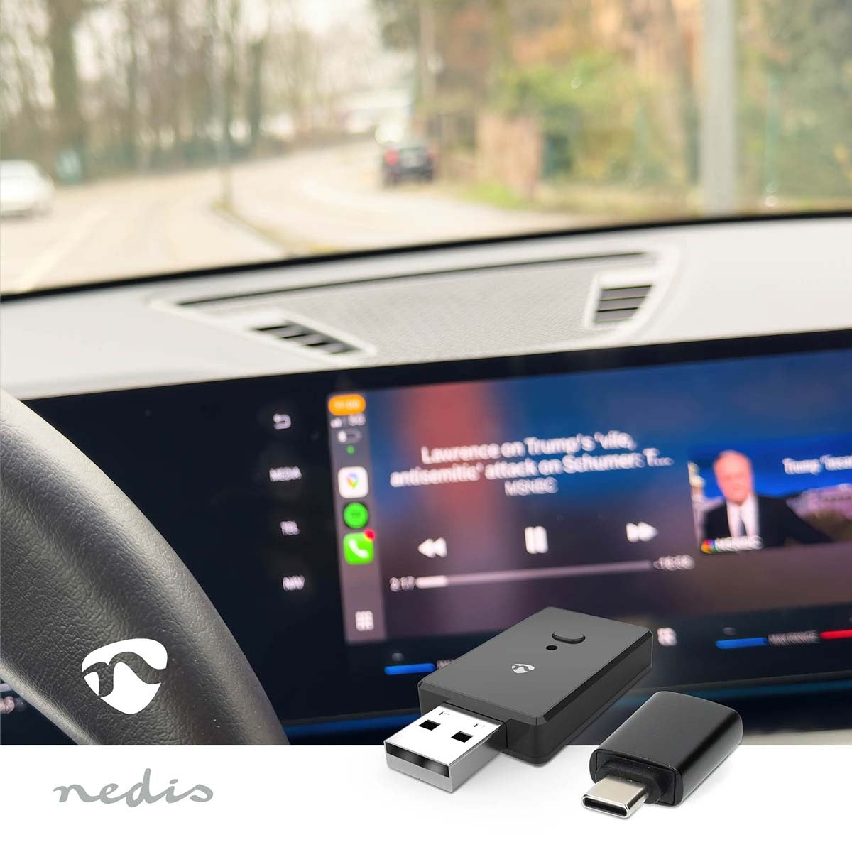 Wireless Car Audio Adapter, Android Auto & Carplay