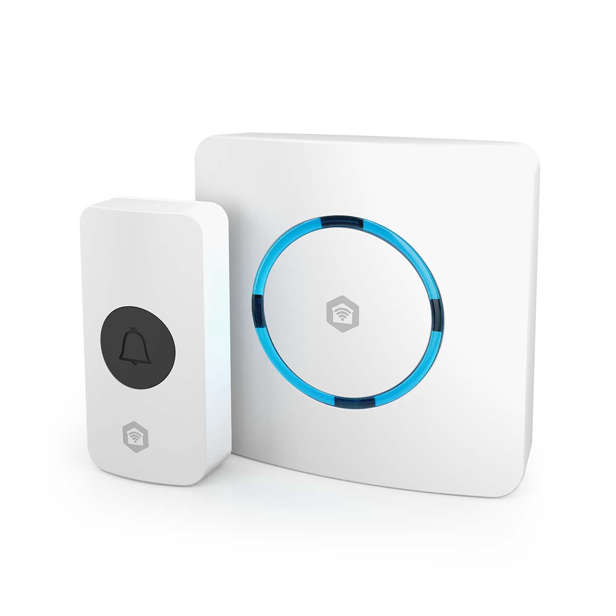 Wireless Doorbell Chime with Wi-Fi, 60 Melodies, White