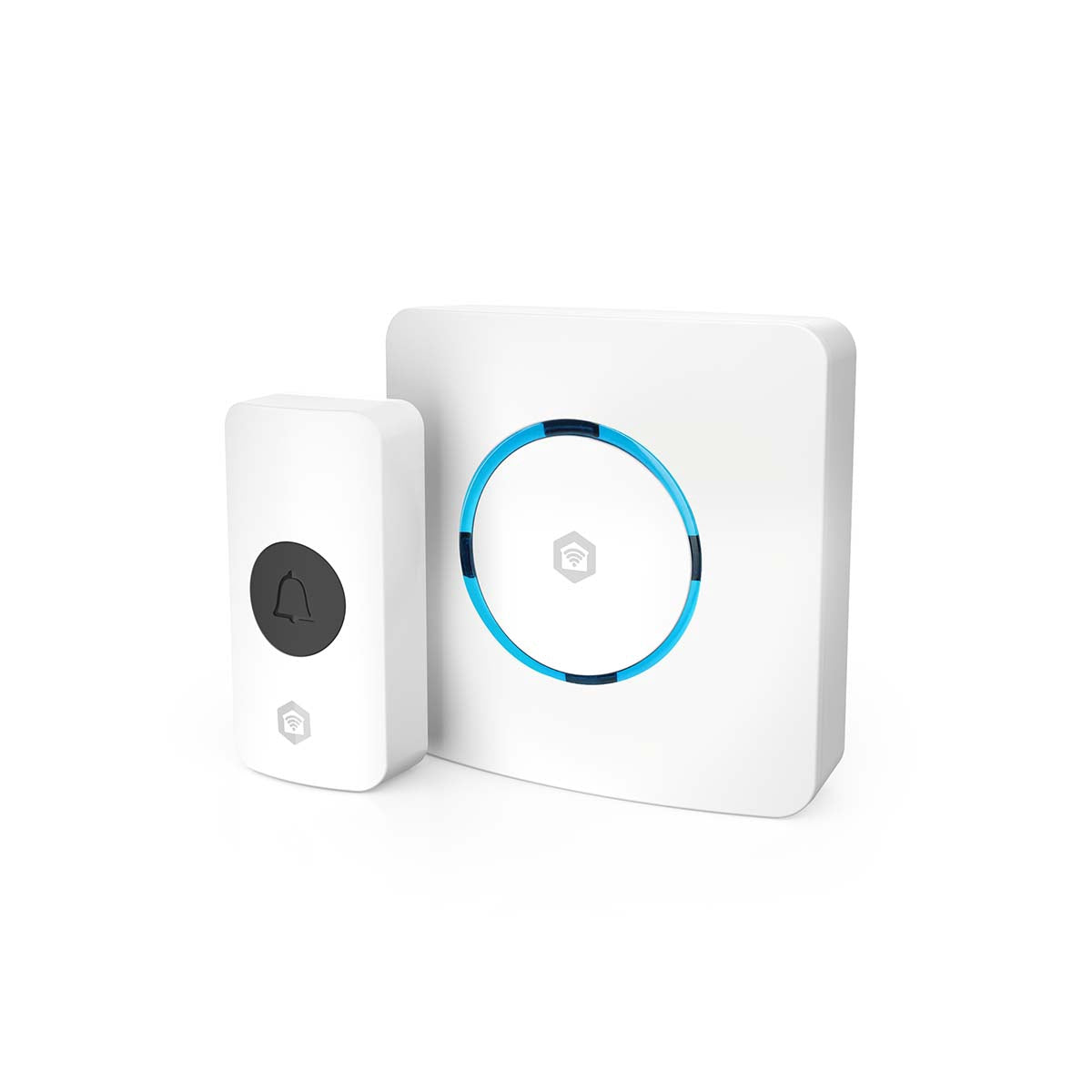 Wireless Doorbell Chime with Wi-Fi, 60 Melodies, White