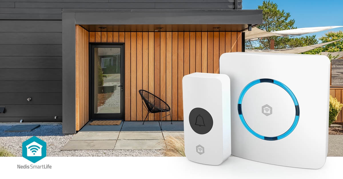 Wireless Doorbell Chime with Wi-Fi, 60 Melodies, White