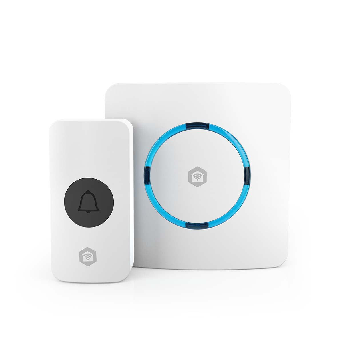 Wireless Doorbell Chime with Wi-Fi, 60 Melodies, White