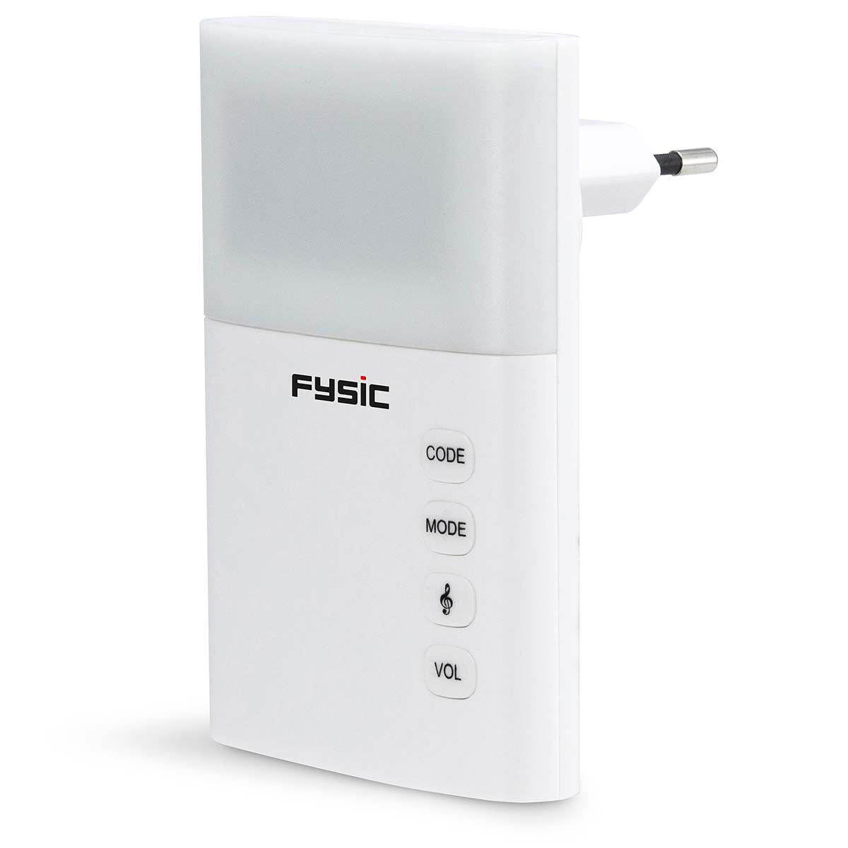 Wireless Doorbell with Flash Light, White, Splash-Proof