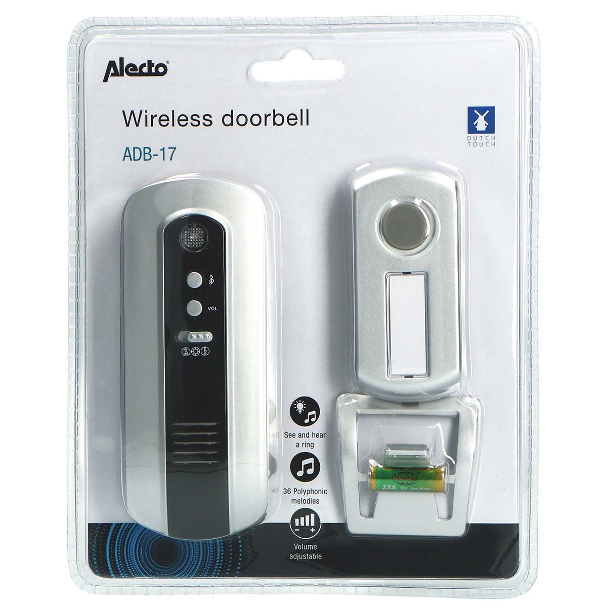 Wireless Doorbell with Receiver, 36 Melodies, 30m Range