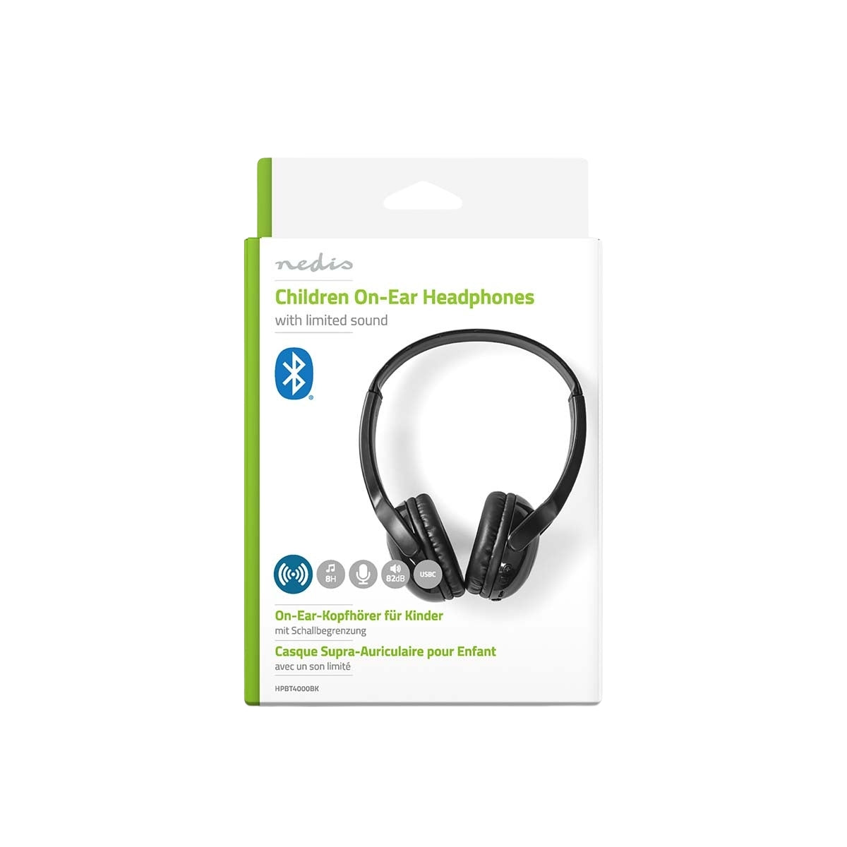 Wireless On-Ear Headphones | Maximum battery life: 8 hours | Built-in microphone | Press Control | Support for voice control | Volume control