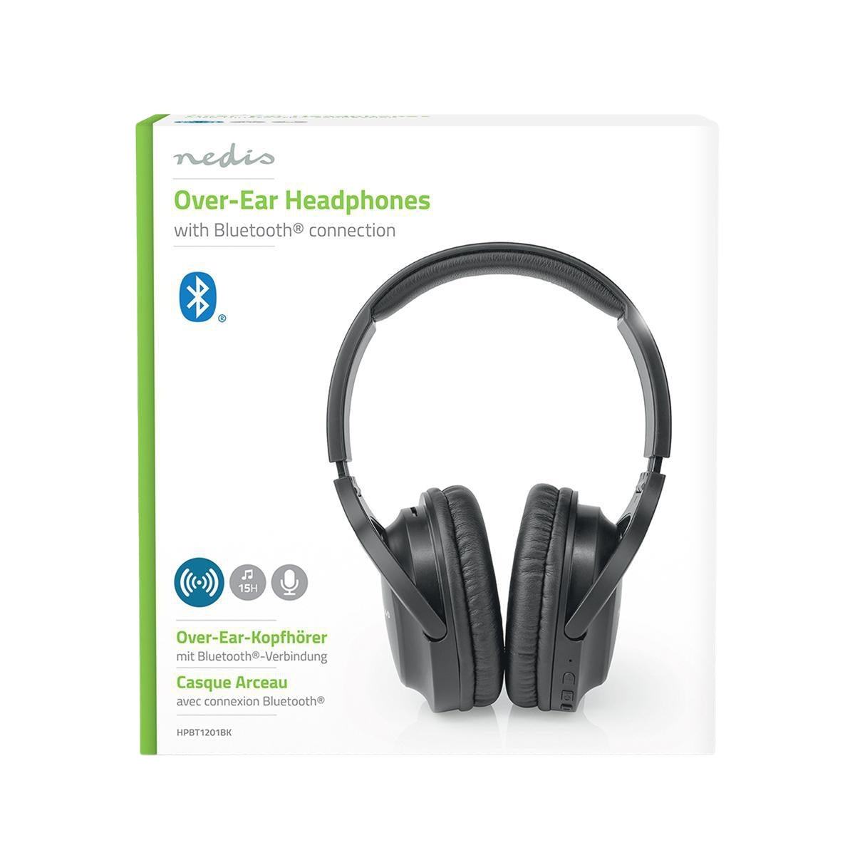 Wireless Over-Ear Headphones | Maximum battery life: 20 hours | Built-in microphone | Press Control | Support for voice control | Volume Control | Travel bag included