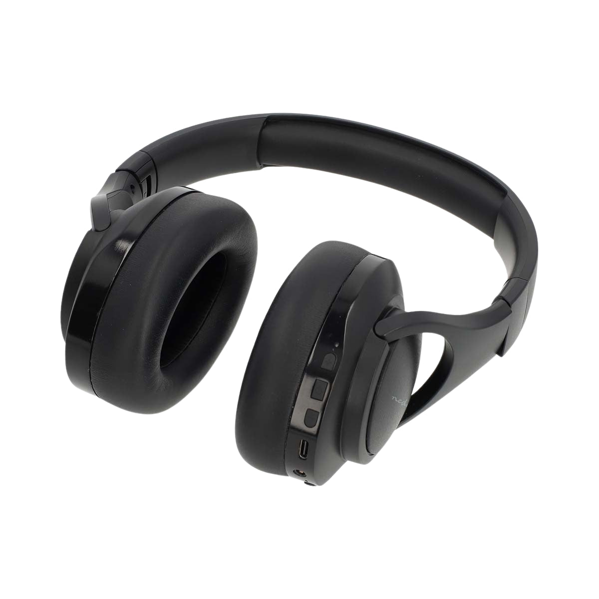 Wireless Over-Ear Headphones | Maximum battery play time: 28 hrs | Built-in microphone | Press Control | Hybrid (ENC + ANC) | Voice control support | Volume control | Black