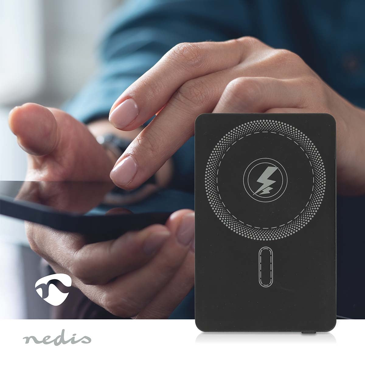 Wireless Powerbank 5000mAh, USB-C, 20W PD, MagSafe Compatible