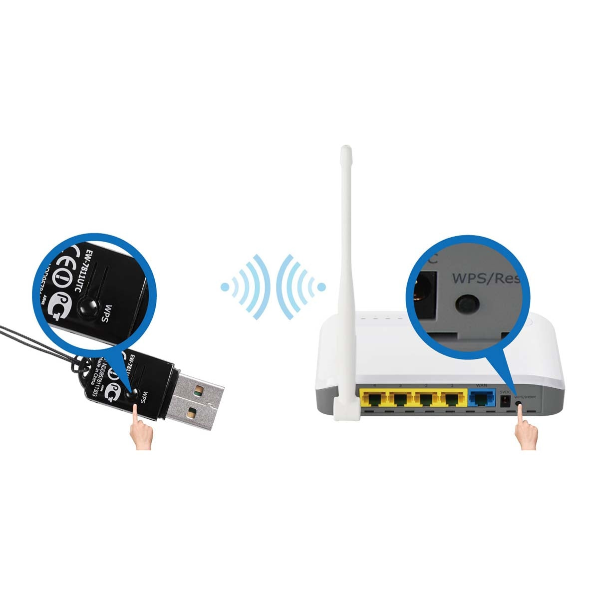 Wireless USB Adapter AC600 2.4/5 GHz (Dual Band) Black