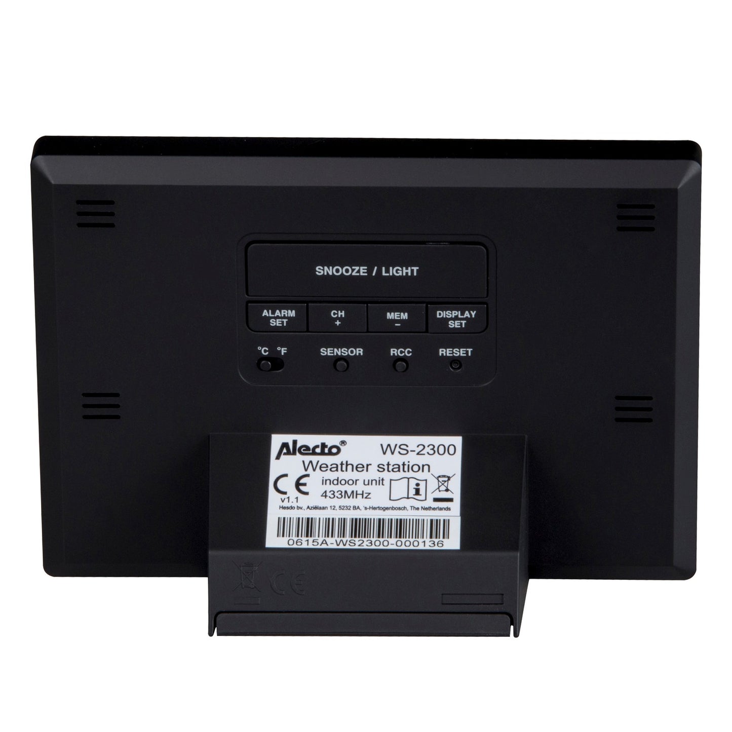 Wireless Weather Station with Large Display, Black