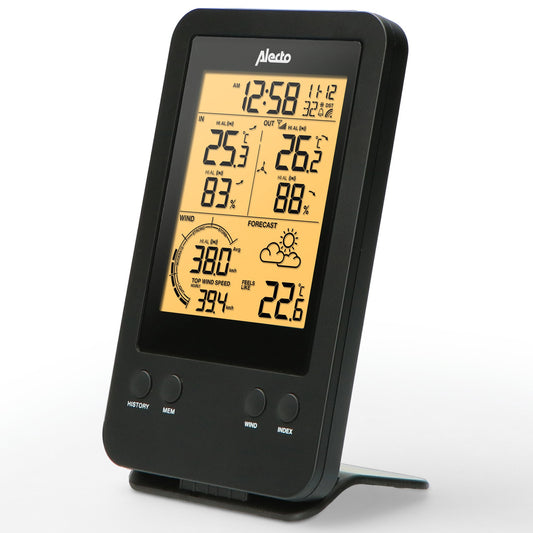 Wireless Weather Station with Outdoor Sensor, Black