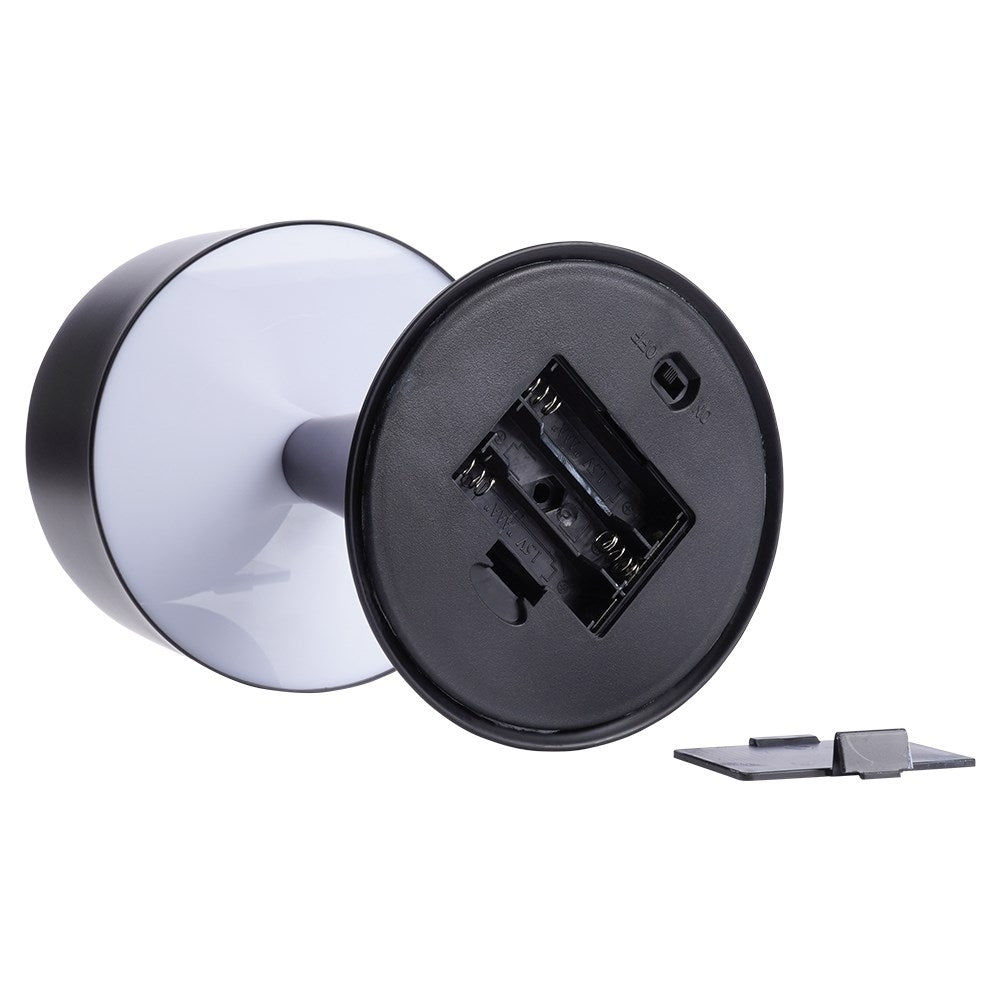 Wireless black table lamp with 8 LEDs for home and office
