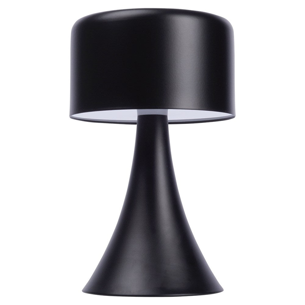 Wireless black table lamp with 8 LEDs for home and office