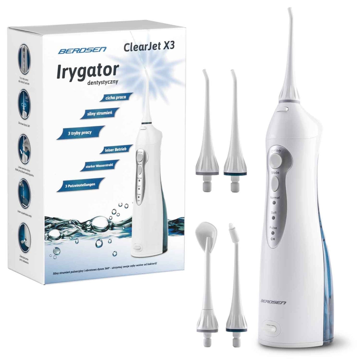Wireless oral irrigator Berdsen ClearJet X3
