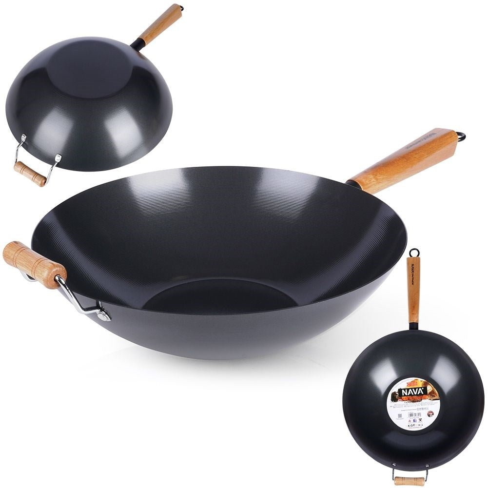 Wok in Carbon Steel with Non-Stick for Asian Dishes