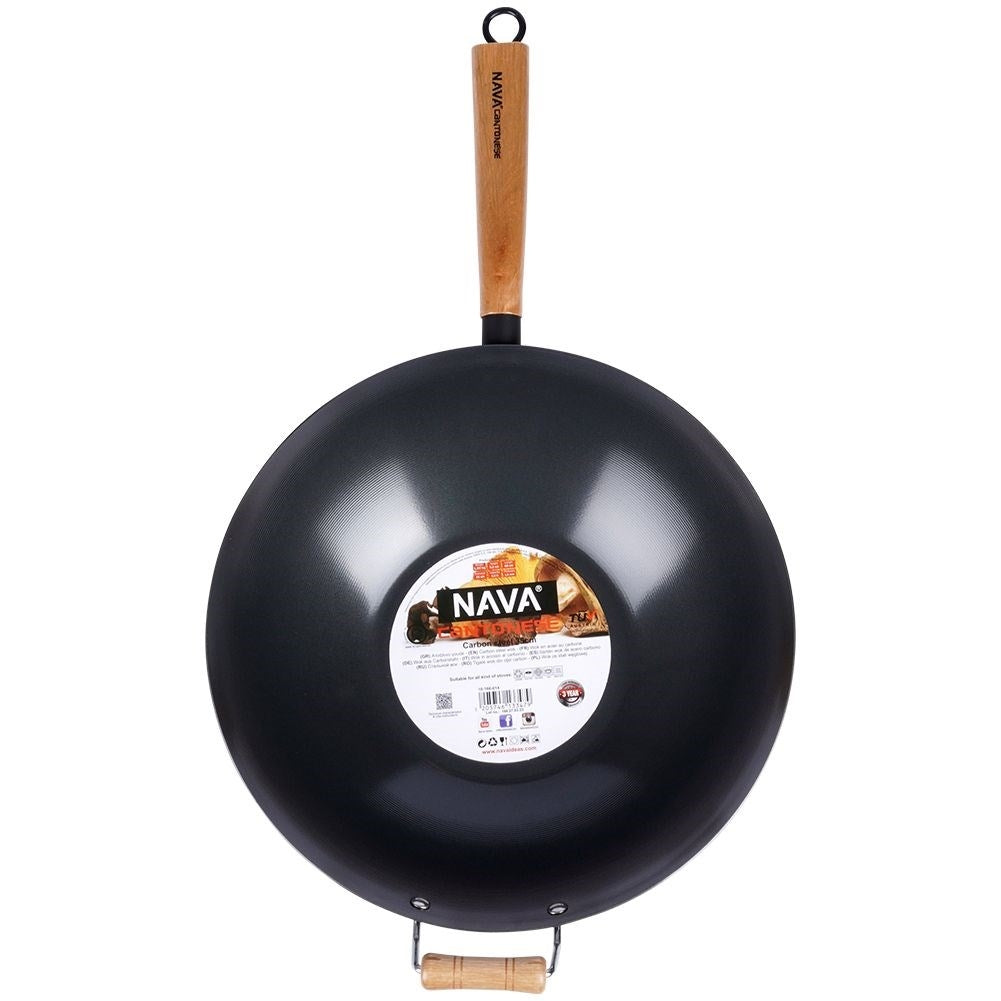 Wok in Carbon Steel with Non-Stick for Asian Dishes