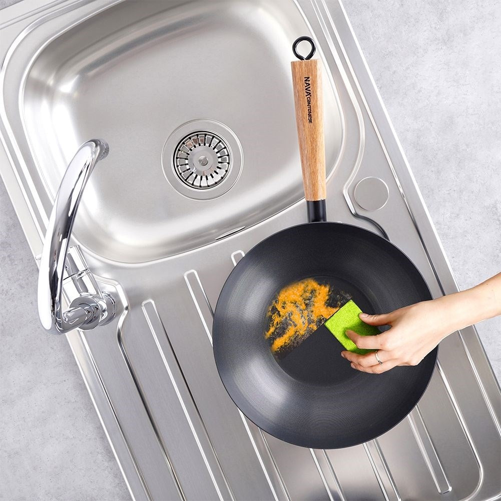 Wok in Carbon Steel with Non-stick for Asian Cooking