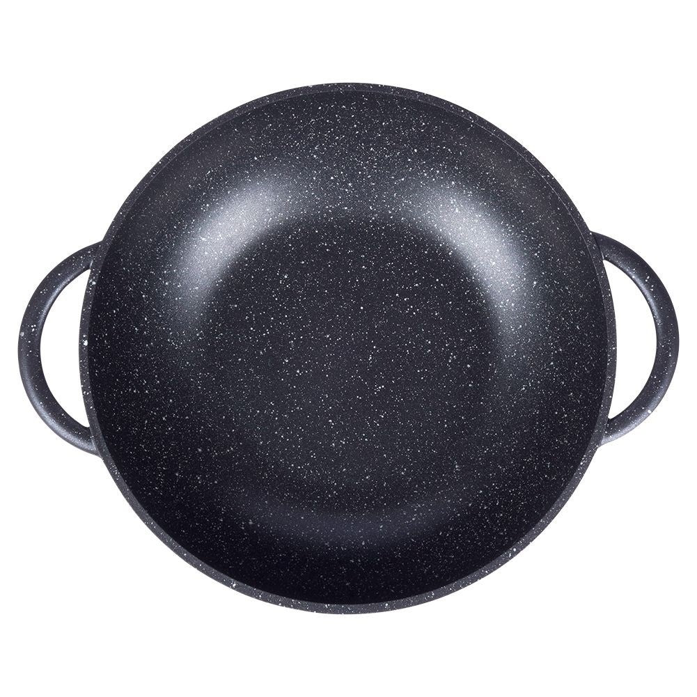 Wok with Pfluon Granite. Perfect for all stoves & dishwasher safe.