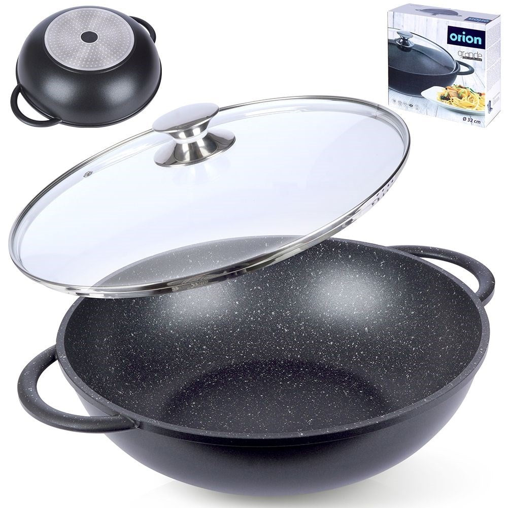 Wok with Pfluon Granite. Perfect for all stoves & dishwasher safe.