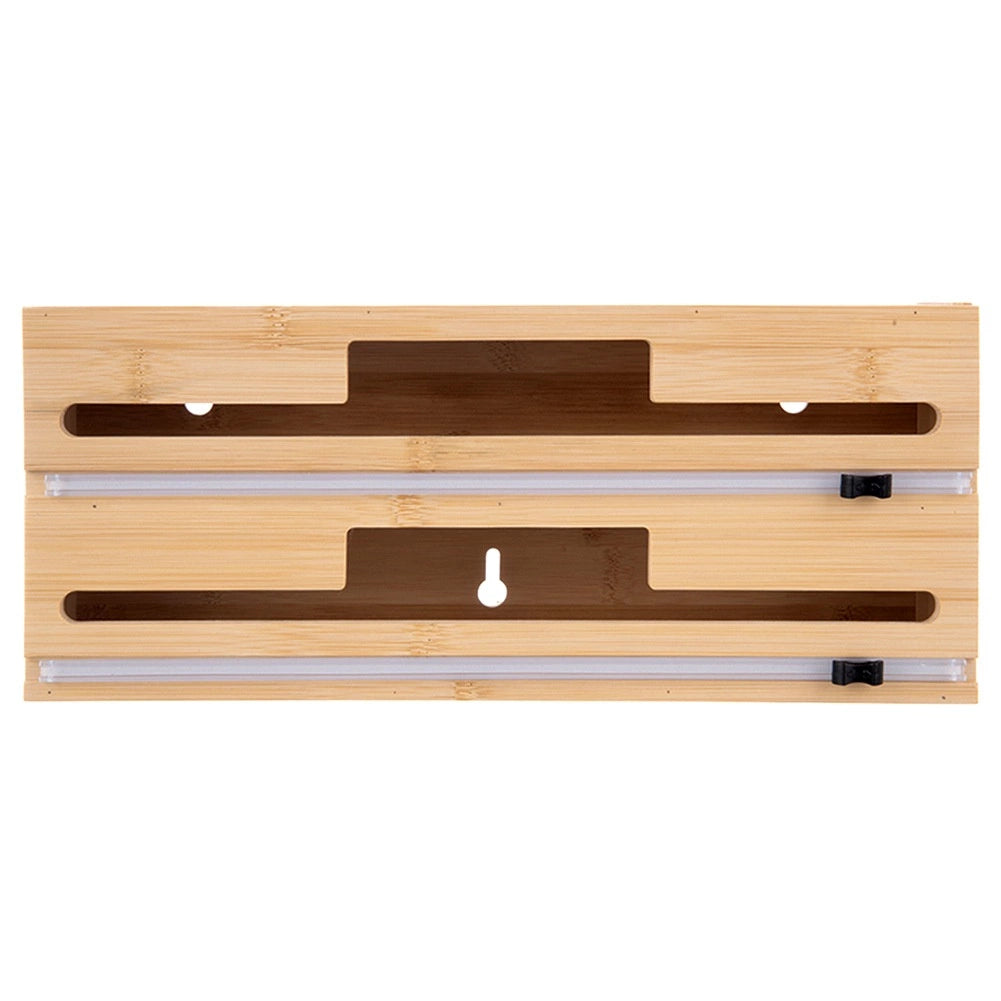 Wooden 2-in-1 Film and Foil Dispenser with Blades